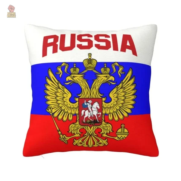 Coussin URSS avec design d'étoile or et rouge