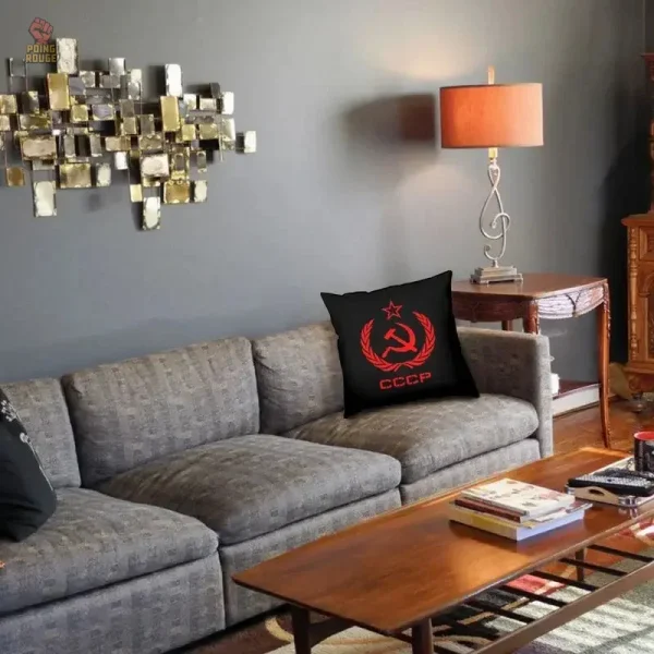 Housse de coussin inspirée de l'URSS et de son histoire