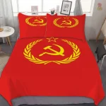 Parure de lit unique aux couleurs communistes