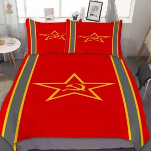 Décoration de lit AK47 avec motifs communistes