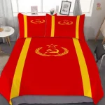 Housse de couette blanche avec symbole communiste