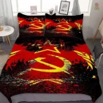 Motif faucille et marteau sur housse de couette CCCP