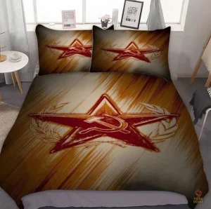 Parure de lit avec emblème CCCP sur fond rouge