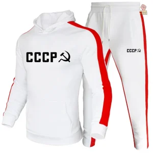Vêtement de sport CCCP, design jaune et noir distinctif