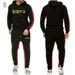 Pantalon CCCP, jaune vif, bandes noires élégantes