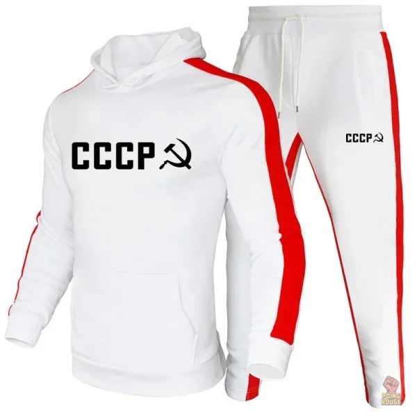 Vêtement de sport rouge CCCP avec design noir