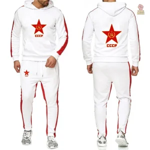 Jogging CCCP étoile blanche bandes rouges