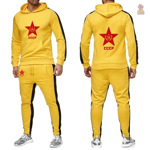 Pantalon CCCP classique blanc et rouge