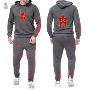 Jogging CCCP étoile grise avec bandes rouges