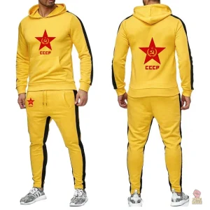 Jogging CCCP étoile jaune bandes noires