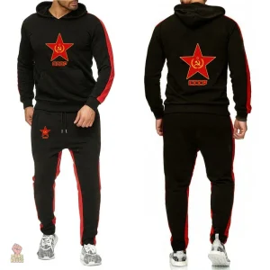 Jogging CCCP étoile noire bandes rouges