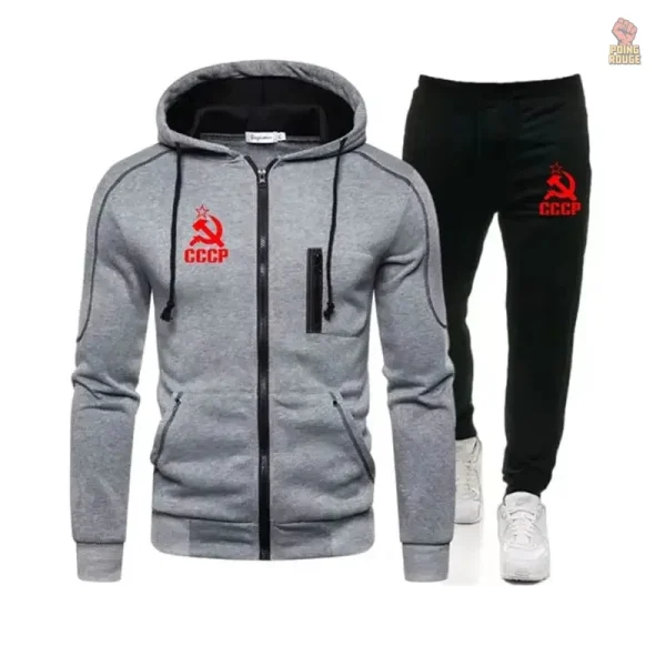 Style unique du jogging CCCP avec fermeture éclair