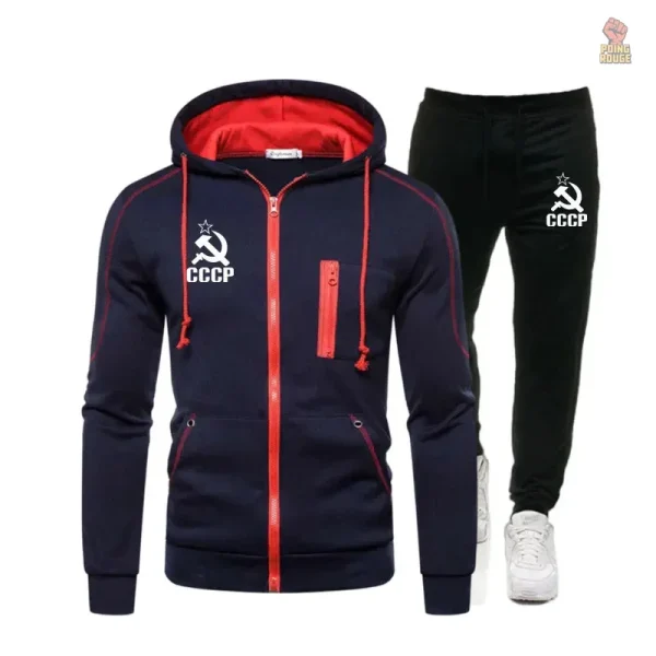 Hoodie zippé CCCP pour un style communiste moderne