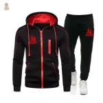 Hoodie rouge avec fermeture éclair, design communiste