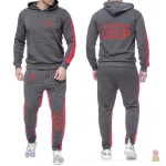 Jogging CCCP Sdelano V SSSR gris avec bandes rouges