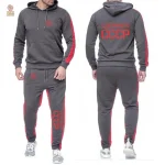 Pantalon de jogging noir CCCP avec accents rouges