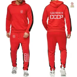 Jogging CCCP SDELANO Rouge avec bandes noires