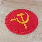Patches ronds CCCP, design classique faucille et marteau
