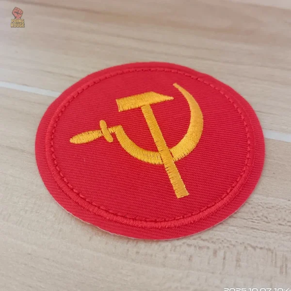 Patches ronds CCCP, design classique faucille et marteau