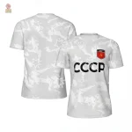 Maillot URSS en marbre bleu pour fans de football