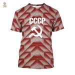Maillot URSS inspiré, esthétique rétro et sportive
