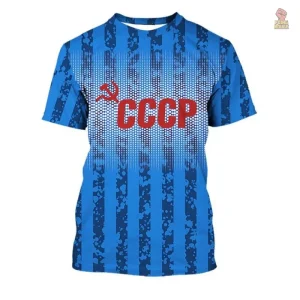 Maillot CCCP bleu camouflage rétro