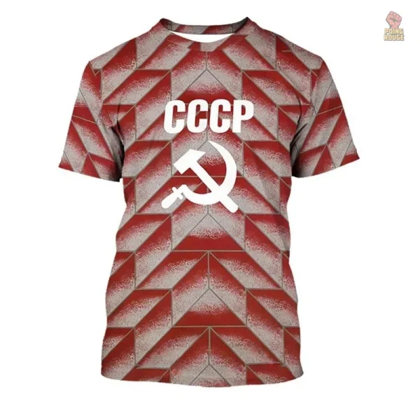 Maillot sportif CCCP en noir et blanc