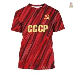 Maillot rétro URSS, couleur rouge briques