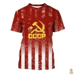 Maillot sportif CCCP avec motifs rayés