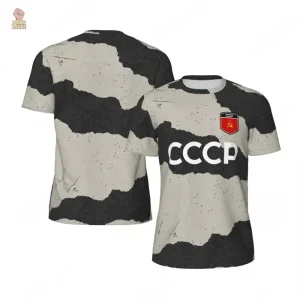 Maillot CCCP Camouflage Gris au design rétro communiste