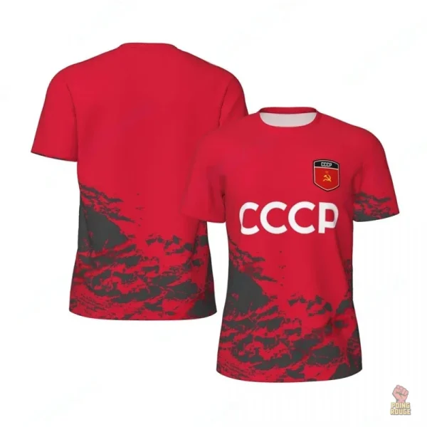 Maillot Communiste Retro Bleu - vue 4