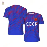 Maillot Communiste Retro Bleu - vue 5