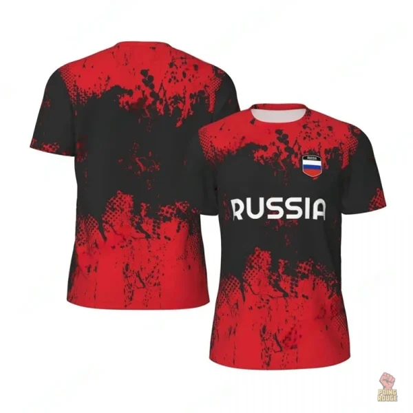 T-shirt sportif Russie avec touches rétro