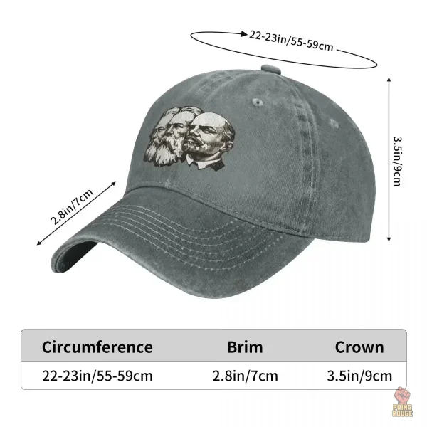 Casquette à visière avec design Marx Engels Lénine