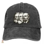 Casquette tendance affichant des icônes communistes
