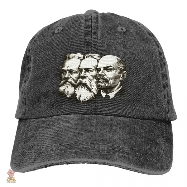 Casquette tendance affichant des icônes communistes