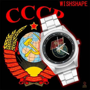 Montre à quartz CCCP, style vintage et unique