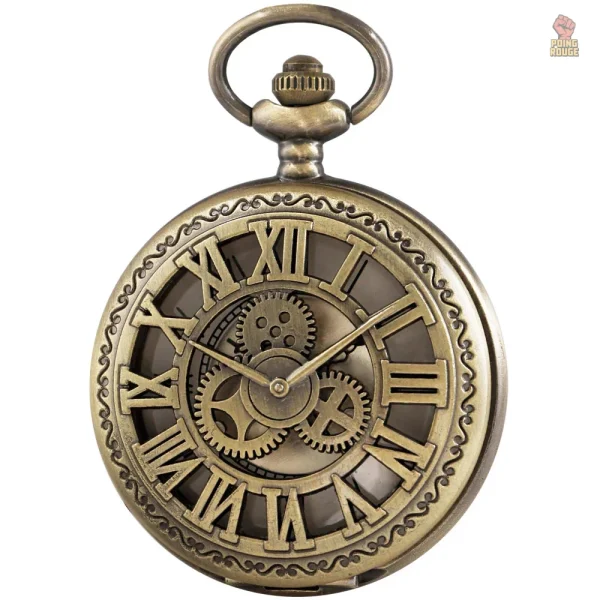 montre-de-poche-rouages-quartz-vintage-bronze-1 Montre de poche vintage bronze avec rouages quartz
