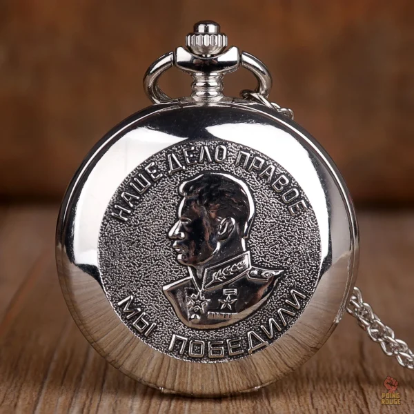 montre-gousset-staline-urss-argent-1 Montre gousset Staline gravée en argent URSS