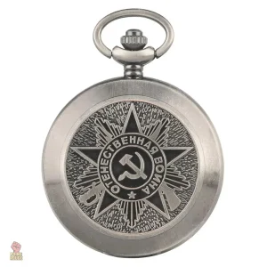Montre poche argentée ODG au style communiste
