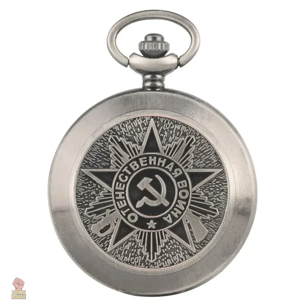 Montre poche argentée ODG au style communiste