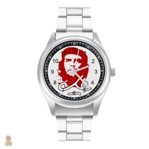 Montre rouge avec symbole communiste, marteau et faucille