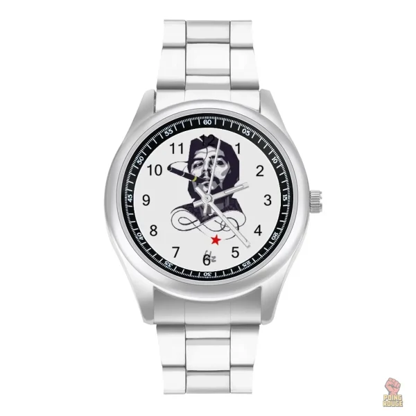 montre-visage-barbouille-etoile-rouge-1 Montre Barbouillée avec étoile rouge, style communiste