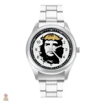 Montre noire et or au design iconique communiste