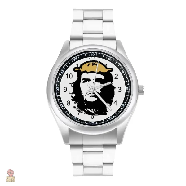 Montre noire et or au design iconique communiste