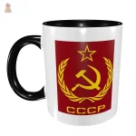 Mug en céramique avec motif faucille et marteau URSS