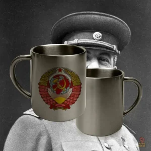 Mug communiste en inox avec symbole de l'URSS