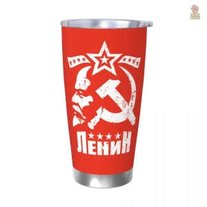 Mug isotherme rouge en acier inoxydable