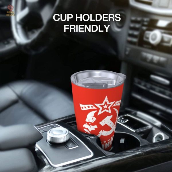 Mug isotherme rouge avec symbole communiste