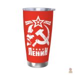 Mug en acier inoxydable au design inspiré de Lénine